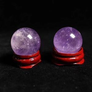 2 sets AMETHYST crystal ball with stand.  Decor or Meditation 🧘‍♀️ Aprox 22mm